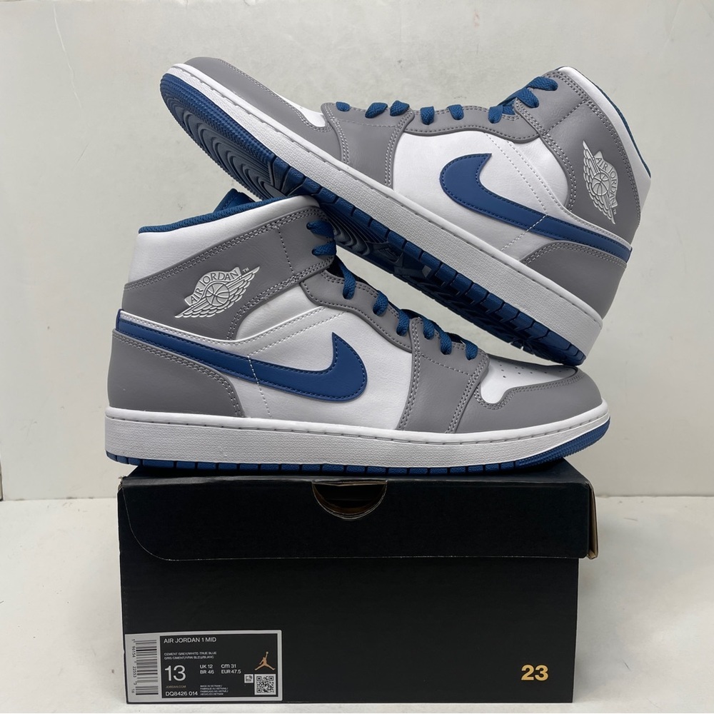 Nike Air Jordan 1 Retro Mid “French Blue/Cement Blue” 2023